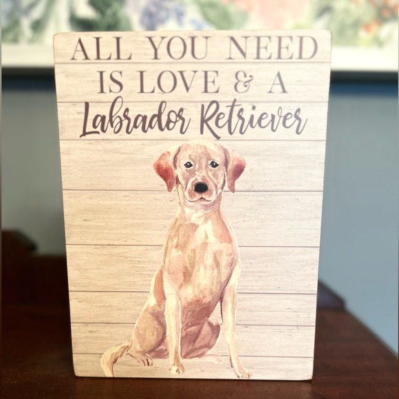 New All You Need Is Love & A Golden Retriever Free standing Canvas - Picture 5 of 6
